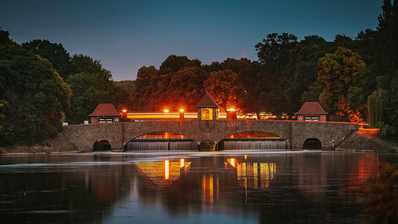 Palmengartenwehr in Leipzig(© Landestalsperrenverwaltung Sachsen / Fotograf Albrecht Holländer)